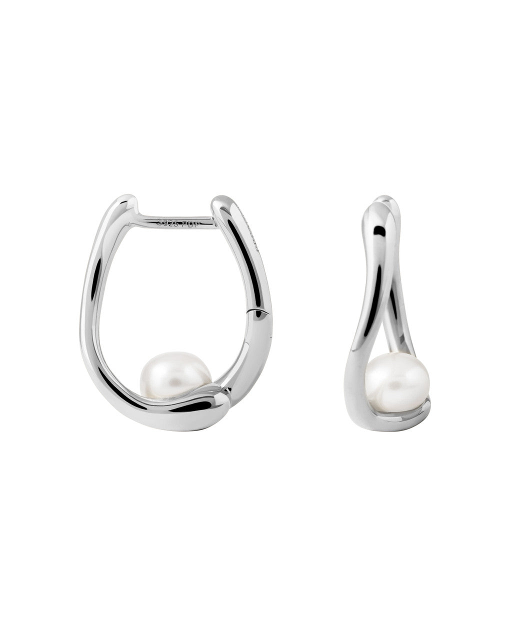 PDPAOLA La Perla Aura Silver Hoops