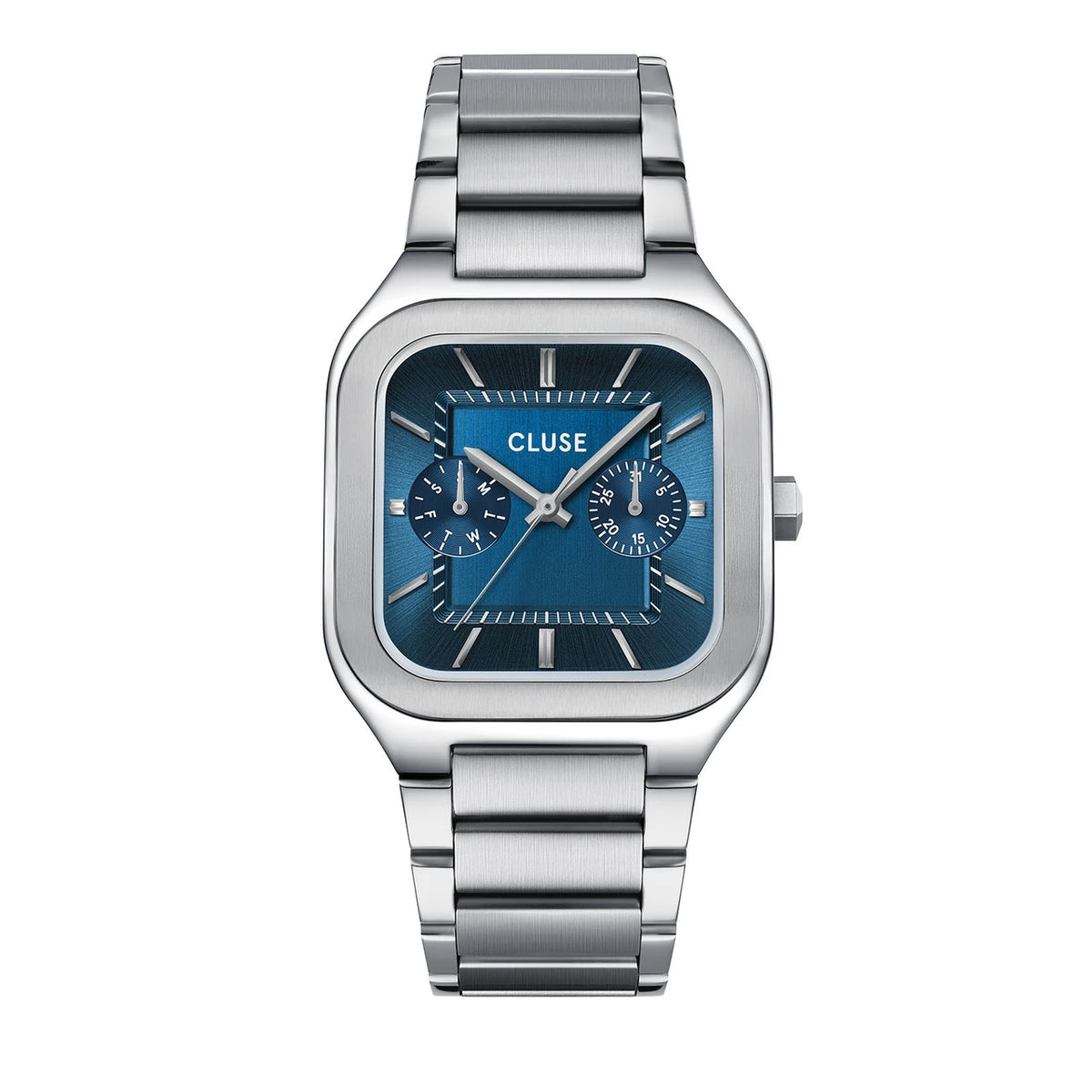 CLUSE Quadrus Multi, Steel, Blue, Silver Colour