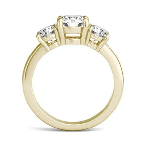14KY Lab Grown Diamond (G-Vs) Three Stone Engagement Ring 3CTW