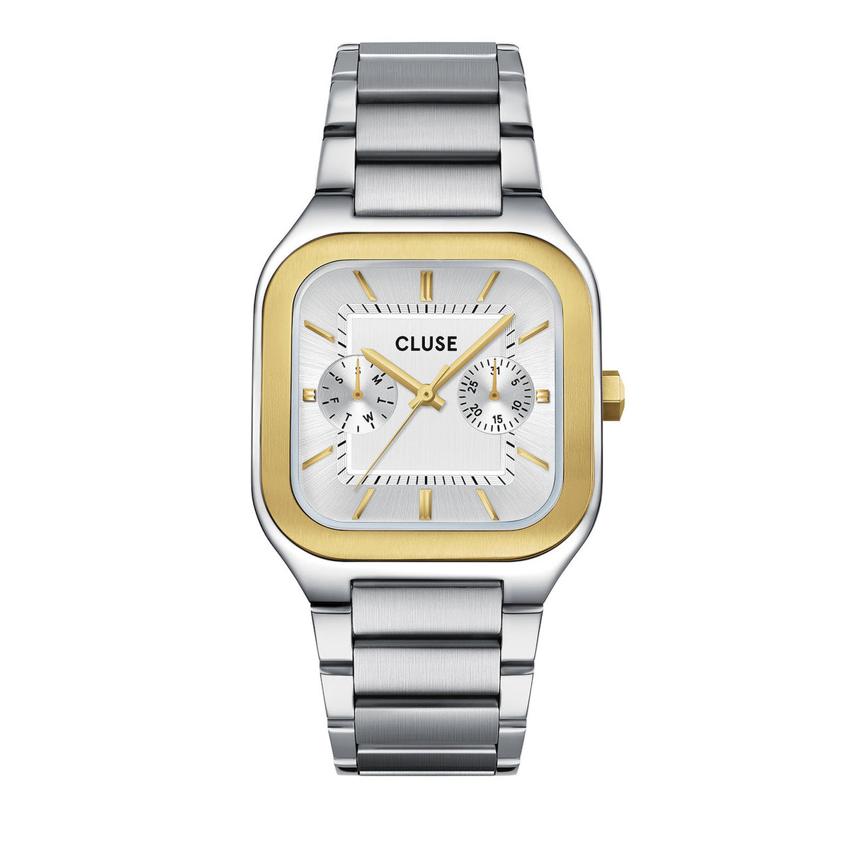 CLUSE Quadrus Multifunction Steel, Silver, Two Tone CW26201