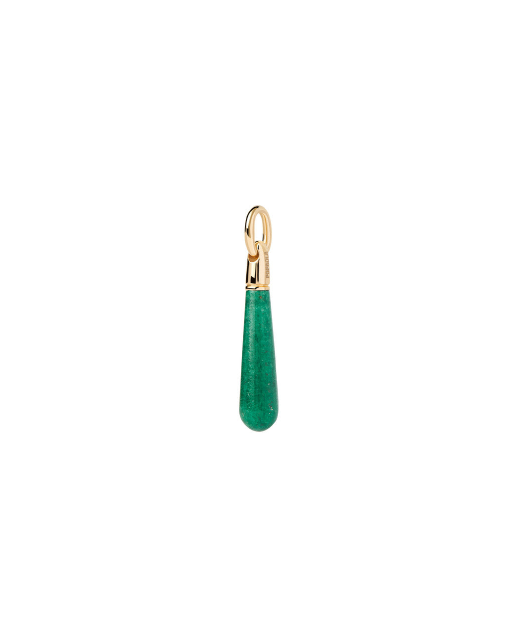 PDPAOLA Green Aventurine Large Drop Pendant