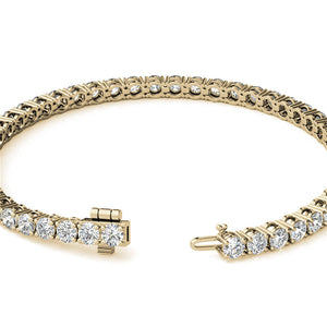 14K W/Y Gold Lab Grown Diamond Tennis Bracelet 6.5CTW