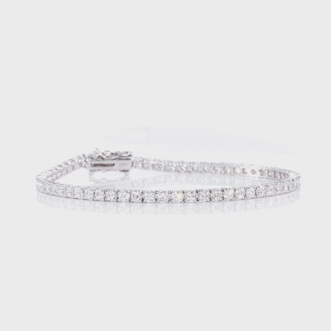 14K Gold 4.00 CTW Lab Diamond (G/Vs) Tennis Bracelet AGI Certified