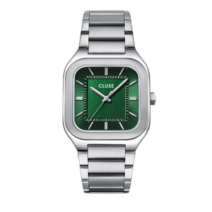CLUSE Quadrus Green/Steel Watch