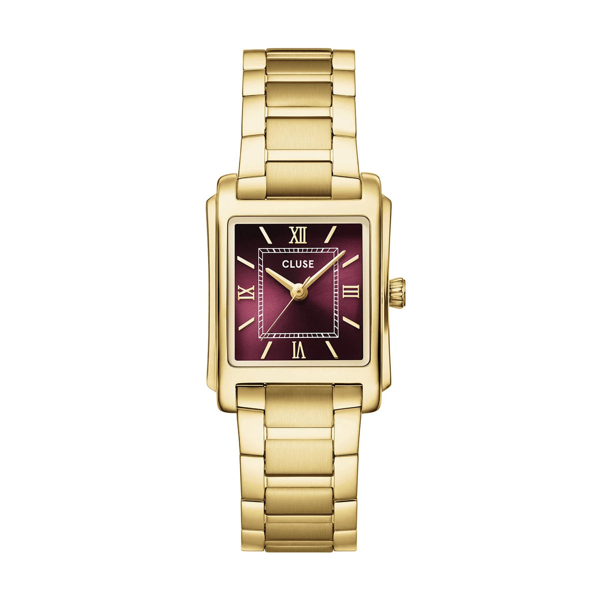 CLUSE Anglée, Steel, Dark Cherry, Gold Colour