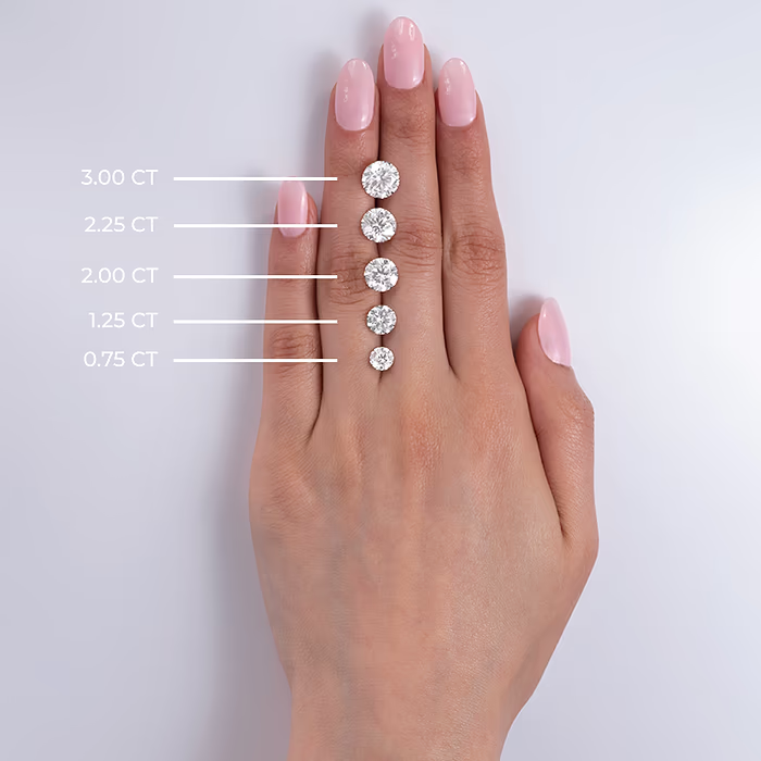 14K White Gold IGI Certified G-VS Round Lab Grown Diamond Engagement Ring