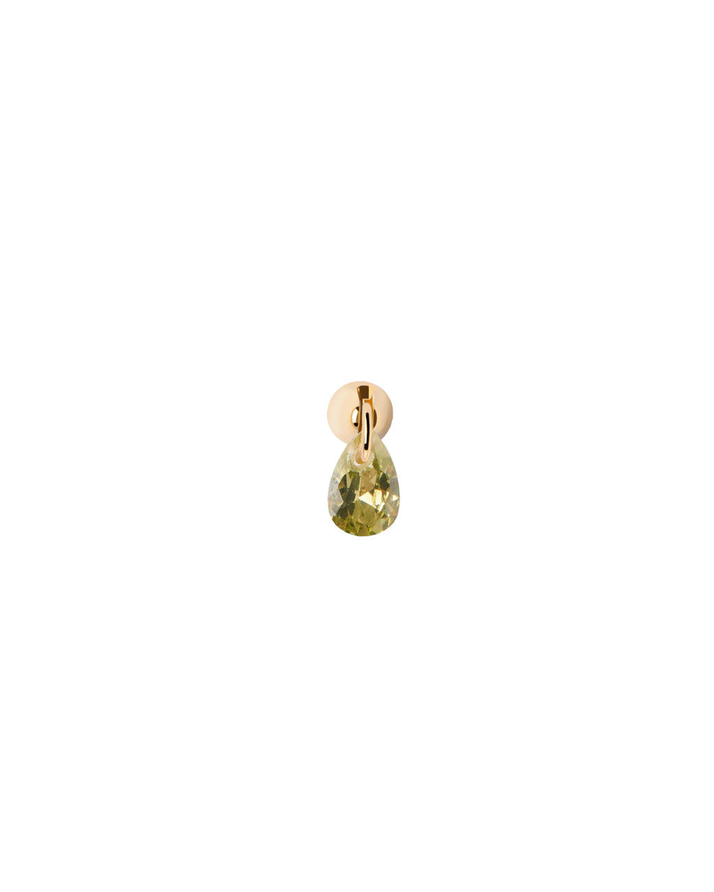 PDPAOLA GREEN LILY SINGLE EARRING