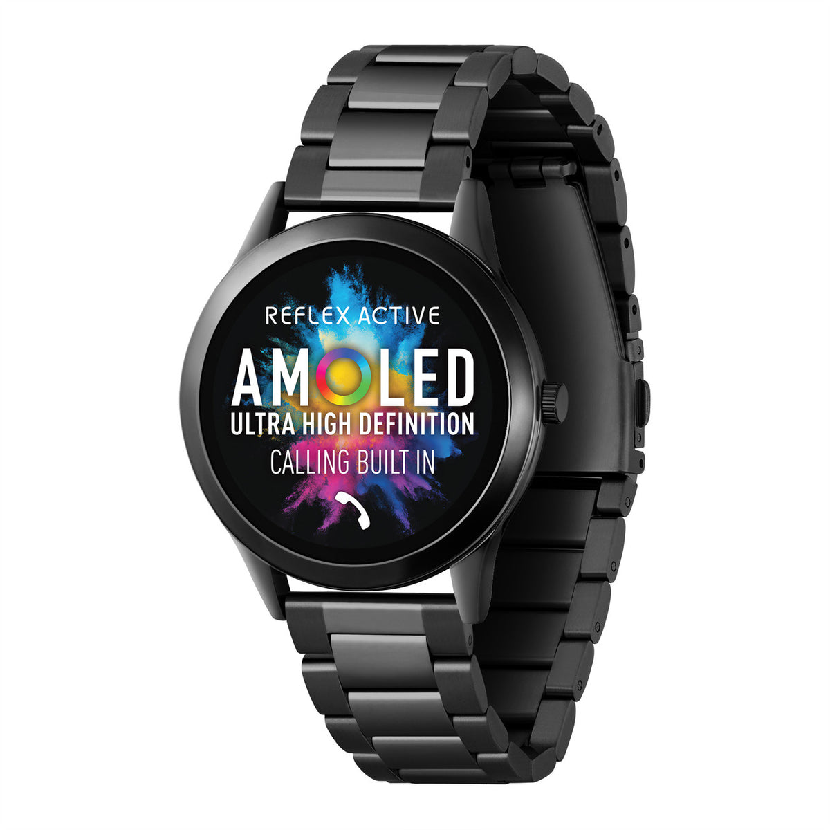 Reflex Active SERIES 31 AMOLED Smart Watch Black Steel Bracelet