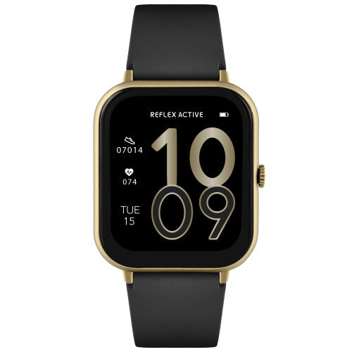 Reflex Active SERIES 23 Gold Case &amp; Black Silicon Strap RA23-2168