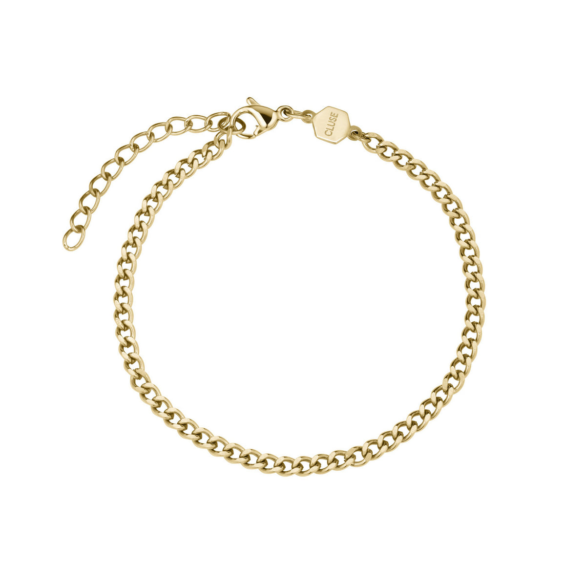 CLUSE La Tetragone White Pearl Watch &amp; Curb Chain Bracelet Gift Set