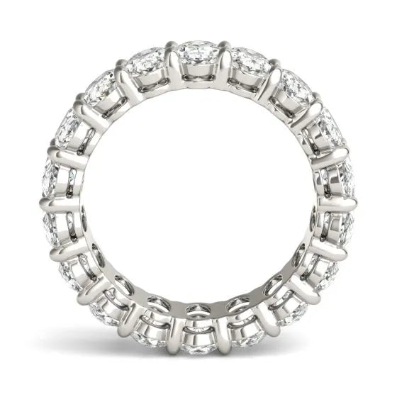 14K White Gold (G-VS) Oval Lab Grown Diamond Couture Classic Eternity Ring