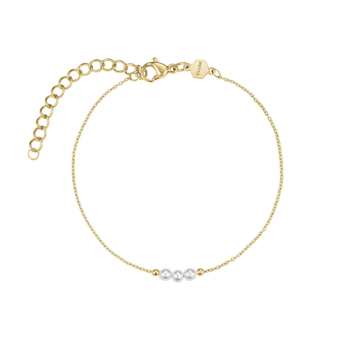 CLUSE Belisenna White Gold &amp; Pearl Chain Bracelet Gift Set