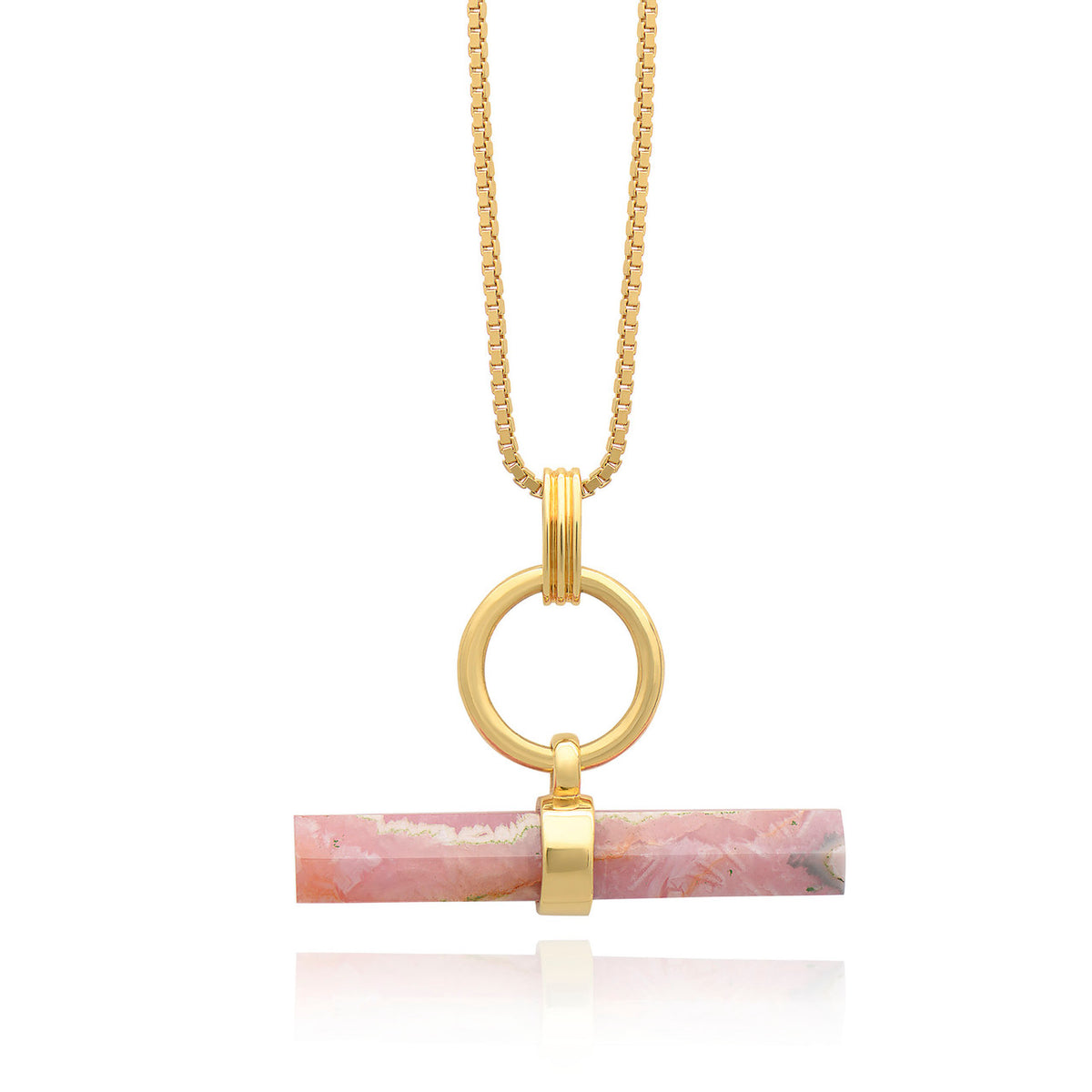 Rachel Jackson Optimism T-Bar Rose Necklace