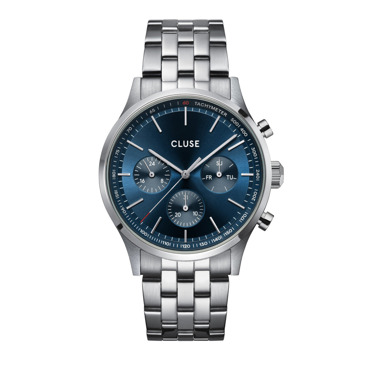 CLUSE Antheor Multifunction Blue / Silver Steel Link