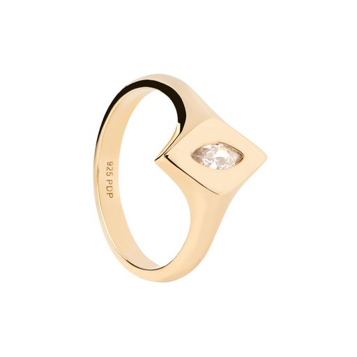 PDPAOLA Kate Gold Stamp Ring