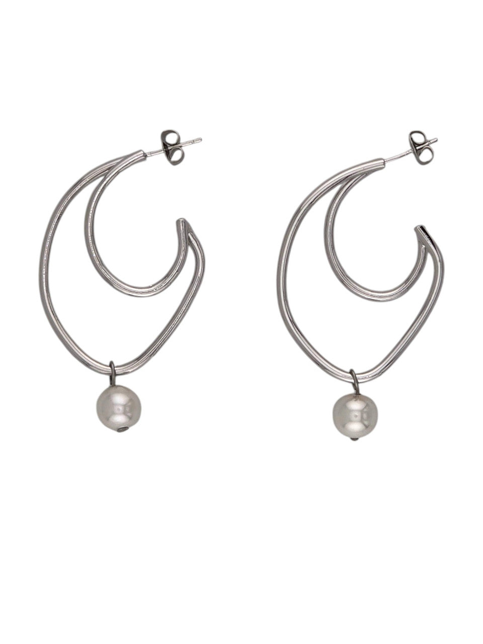 Sonne Bella Silver/Pearl Earrings
