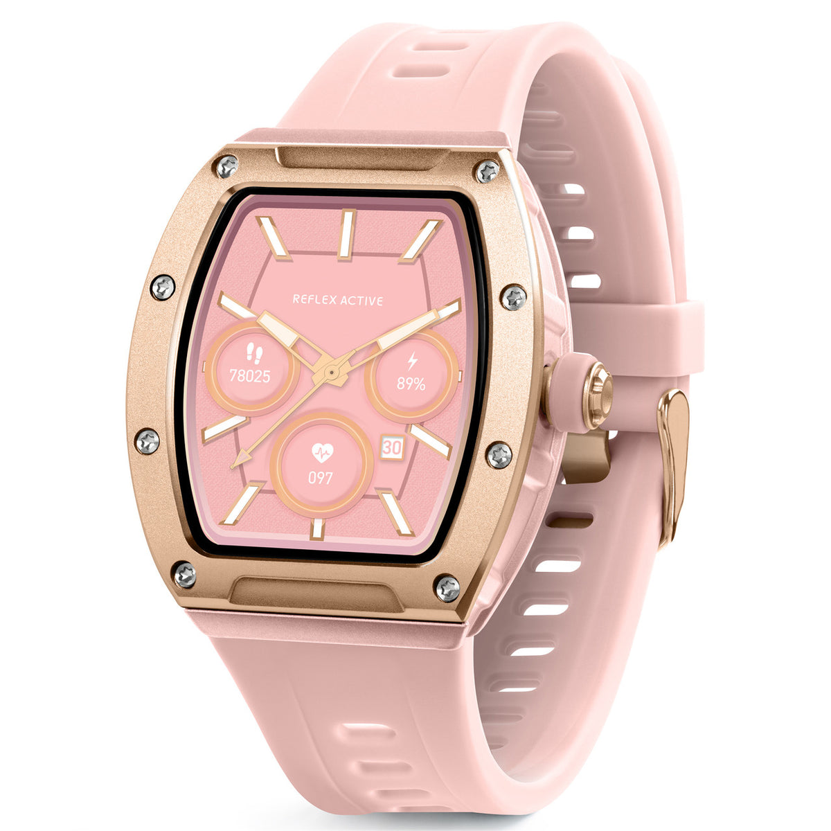 Reflex Active SERIES 52 Smart Calling Watch Rose Gold/Pink Strap