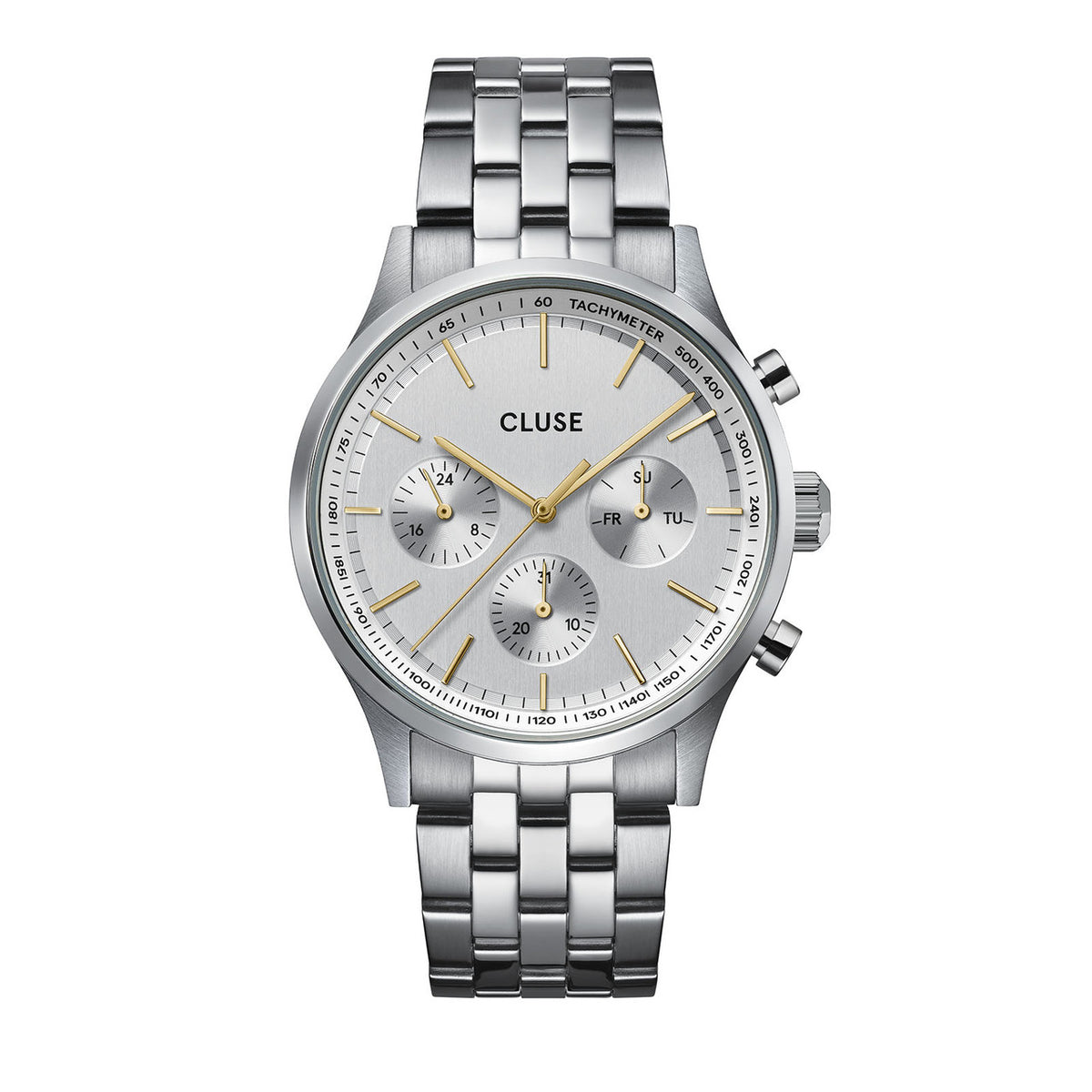 CLUSE Antheor Multifunction White / Steel / Steel Bicolour
