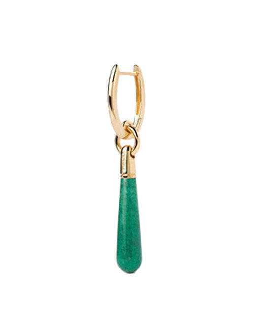 PDPAOLA Green Aventurine Large Jupiter Single Hoop