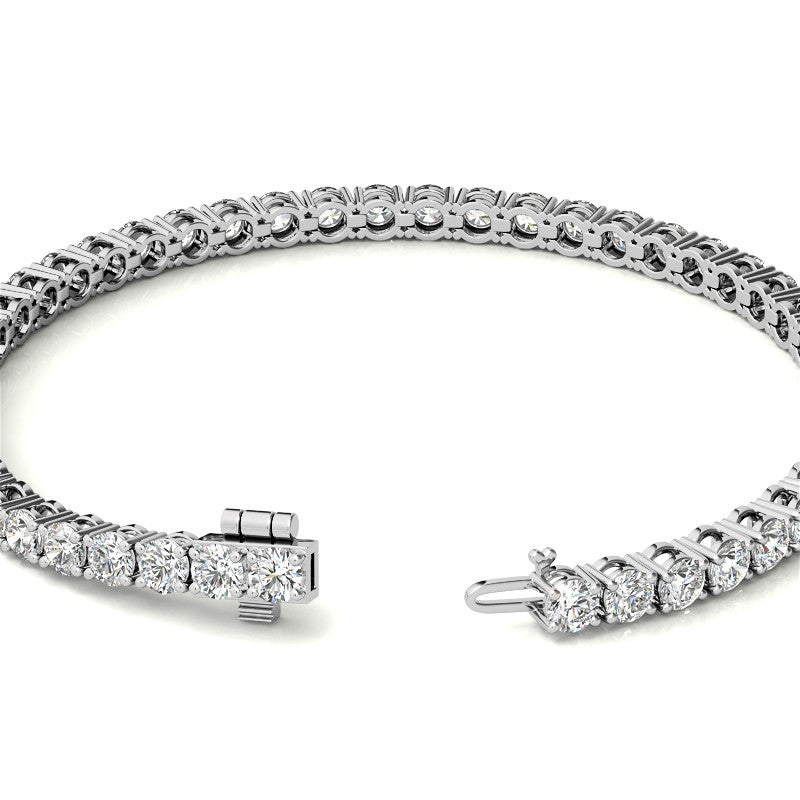 14K W/Y Gold Lab Grown Diamond Tennis Bracelet 6.5CTW