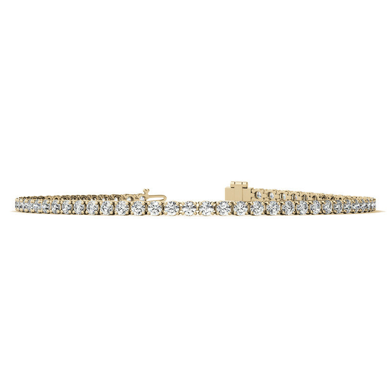 14CT White/Yellow Gold (G/Vs) AGI Certified Lab Grown Diamond Bracelet 3.50CTW