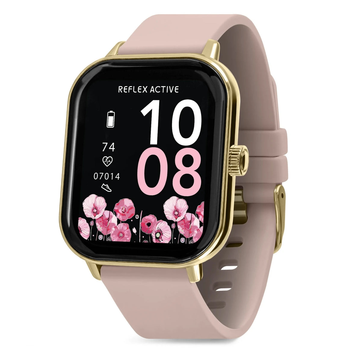Reflex Active NEXUS 100 S - Petite Gold Case, Pink Silicone Strap