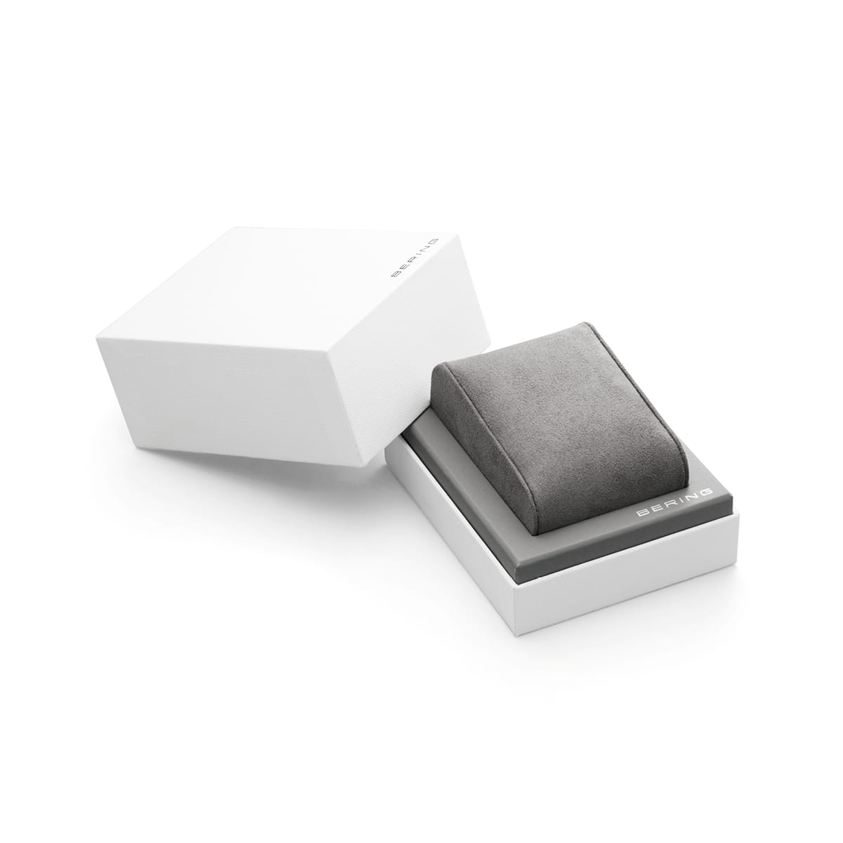 BERING Classic Polished Silver Silicone Strap
