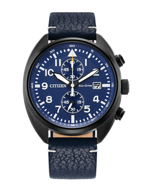 CITIZEN EcoDrive Men's Chronograph Leather CA7048-08L