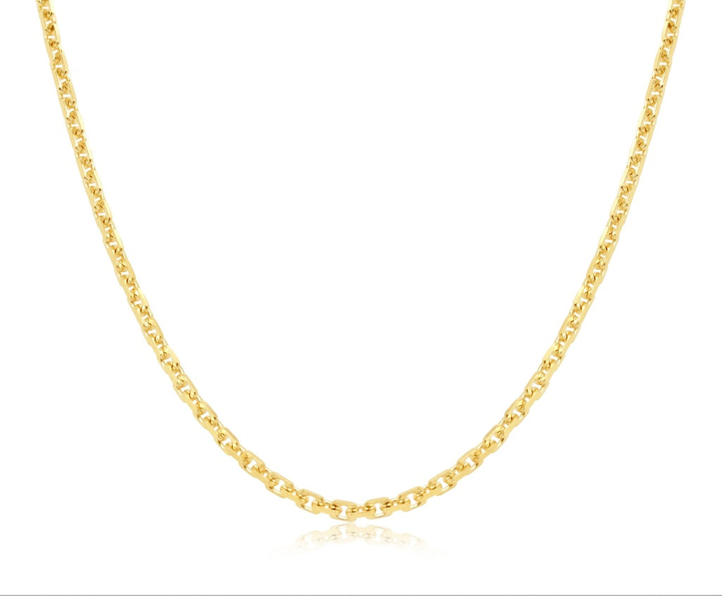 9KY SOLID HAMMERED DIAMOND CUT CABLE 2.2MM