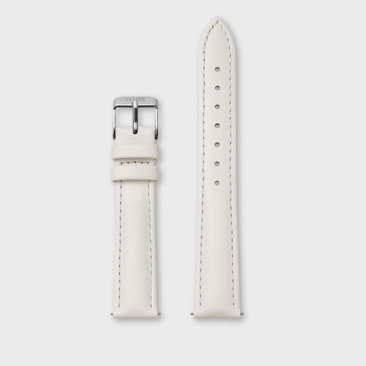 CLUSE 16mm Strap Off-White/Silver