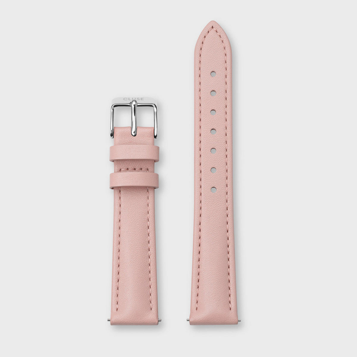 CLUSE Strap 16 mm Leather Pink, Silver Colour