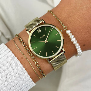CLUSE Minuit Green / Gold Mesh CW10206