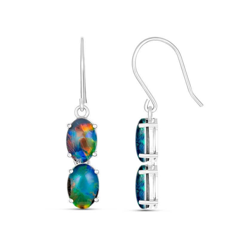 Megan Multistone Oval 7x5mm Drop Earring