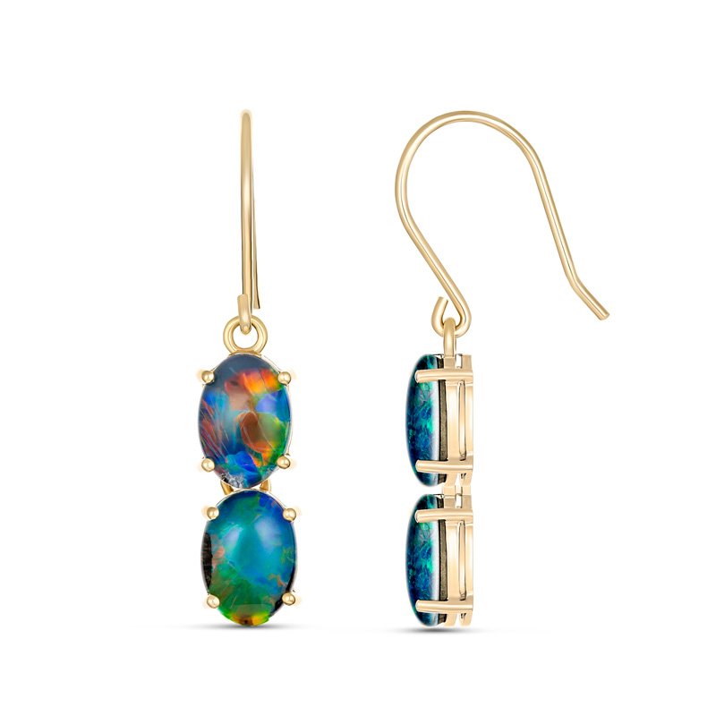 Megan Multistone Oval 7x5mm Drop Earring