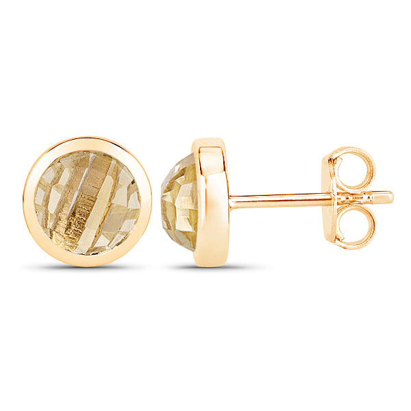 9K Gold Briolette Gem Earrings