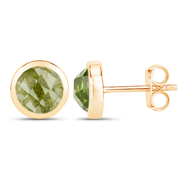 9K Gold Briolette Gem Earrings