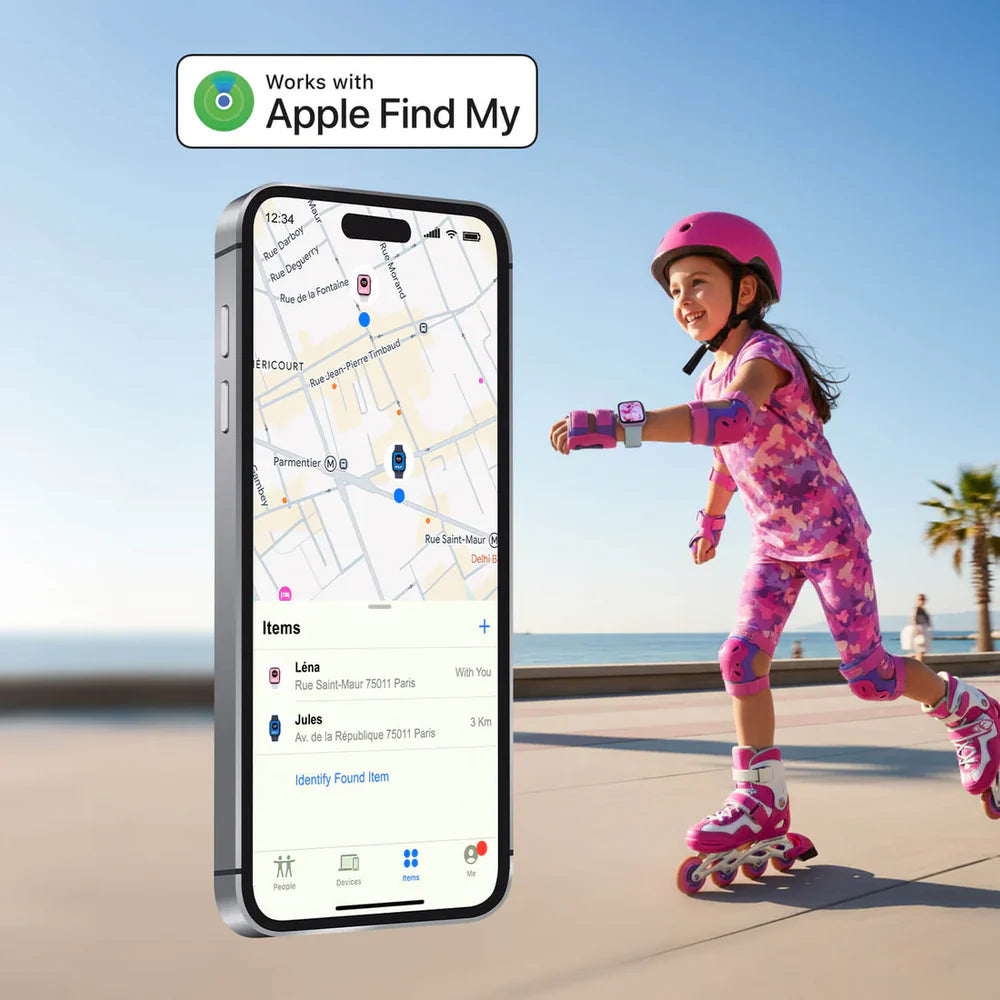 ICE smart junior RD 3.0 Find My round Purple Soft blue