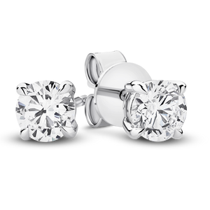 18K White Gold Lab Grown Diamond Studs F/VS 1ctw