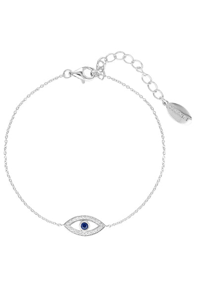 Georgini Rock Star Blue Evil Eye Bracelet Silver IB184W