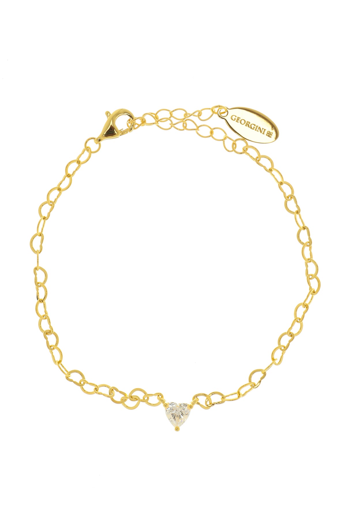 SWEETHEART HEART CHAIN BRACELET GOLD