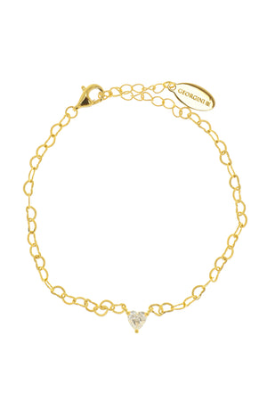SWEETHEART HEART CHAIN BRACELET GOLD