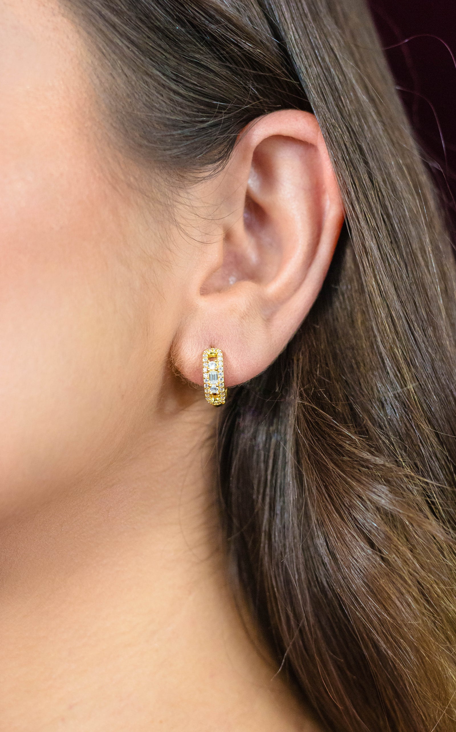 JASMINE HOOP EARRINGS GOLD