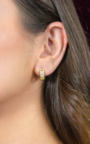 JASMINE HOOP EARRINGS GOLD