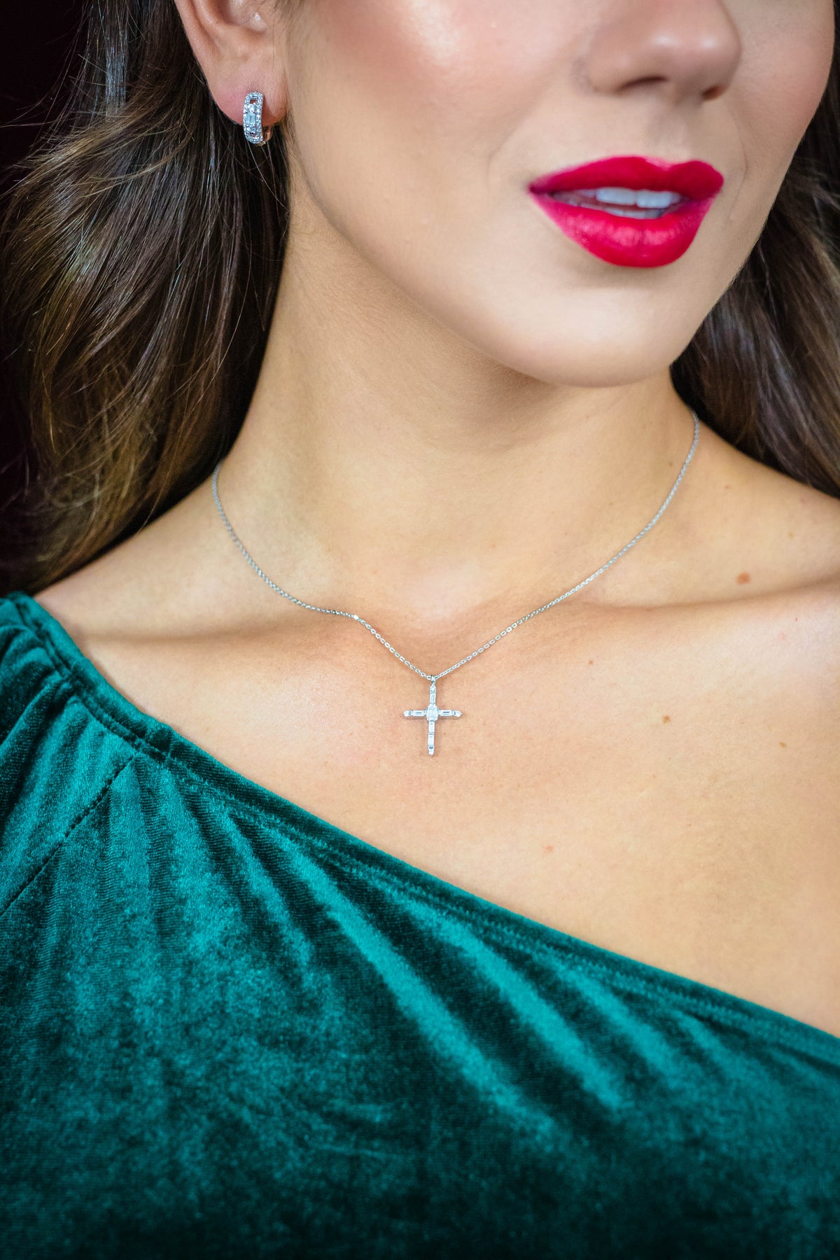 JASMINE HOOP EARRINGS SILVER