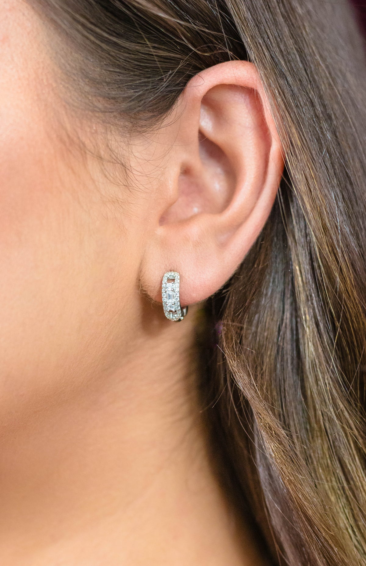 JASMINE HOOP EARRINGS SILVER