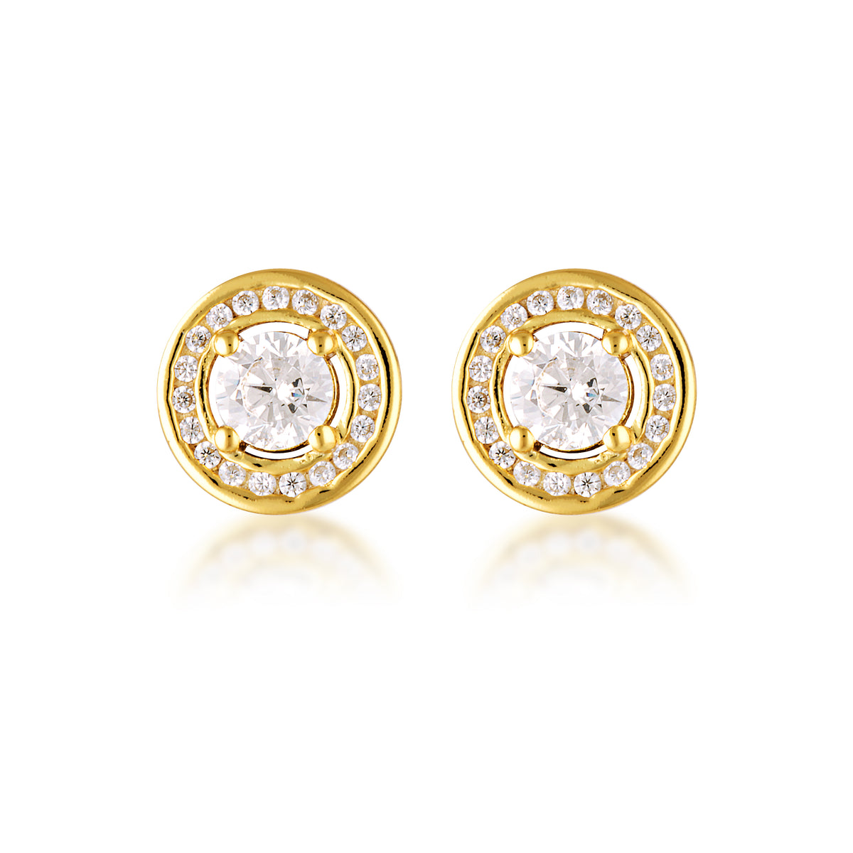 MILESTONE HALO EARRINGS IN GOLD