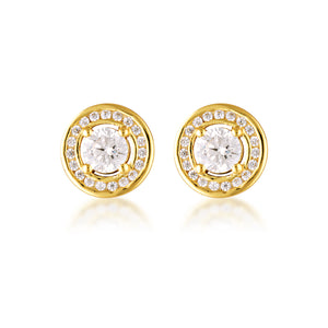 MILESTONE HALO EARRINGS IN GOLD