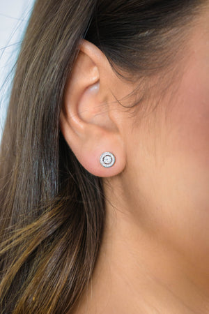 MILESTONE HALO EARRINGS IN SILVER