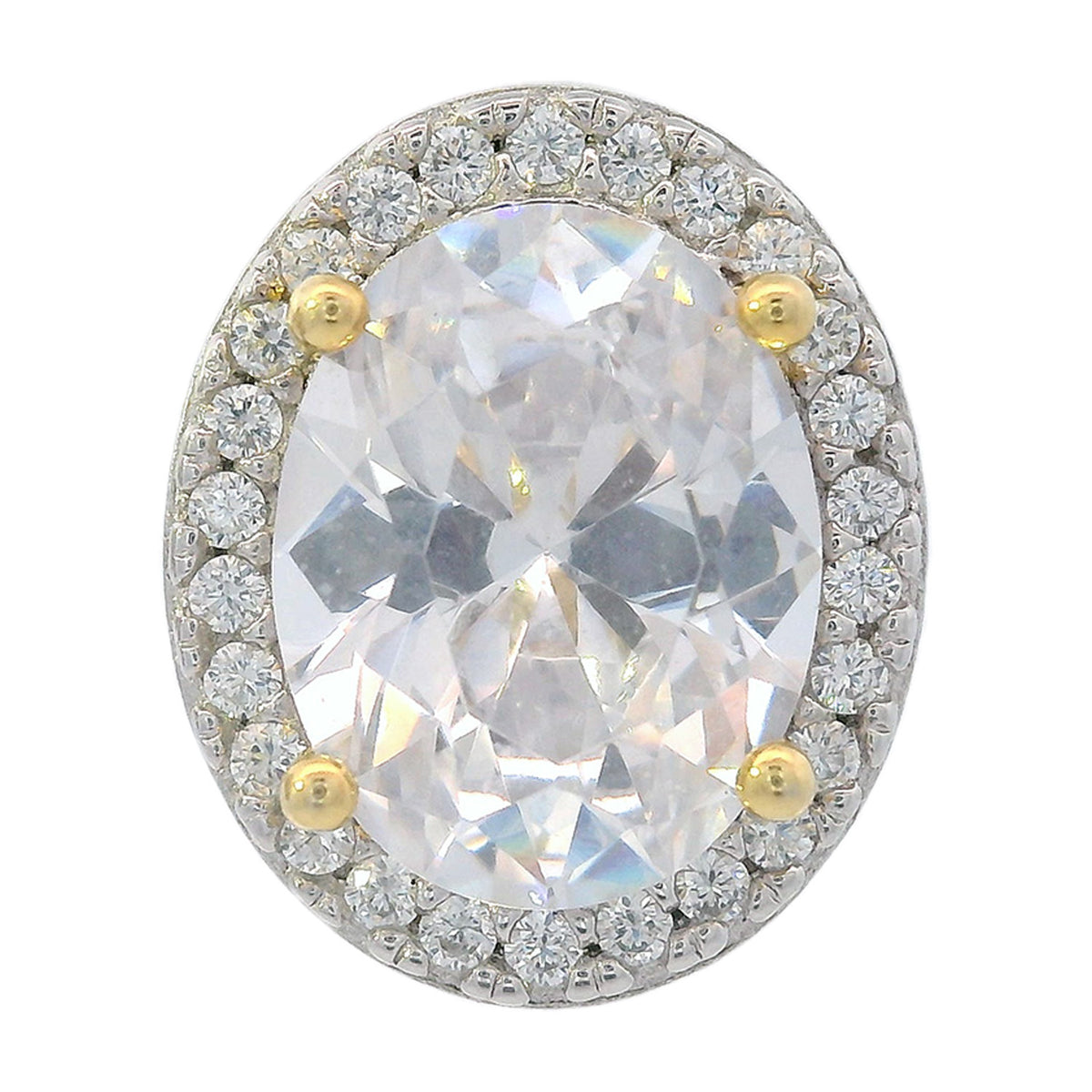 GEORGINI MIDNIGHT VELVET LIMITED EDITION SELENE TWO-TONE MOONLIGHT OVAL EARRINGS