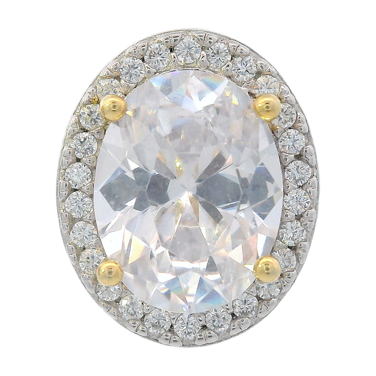 GEORGINI MIDNIGHT VELVET LIMITED EDITION SELENE TWO-TONE MOONLIGHT OVAL EARRINGS